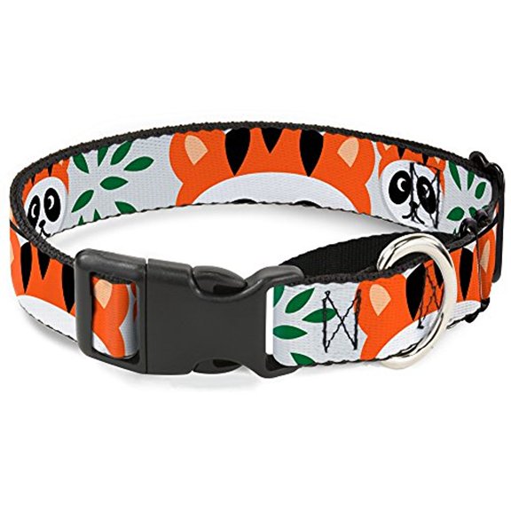 Buckle-Down Martingale Dog Collar - Panda Bear Repeat - 1" Wide - Fits 15-26" Neck Size - Large