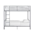 thumbnail image 4 of Pemberly Row Twin Over Twin Metal Bunk Bed in Silver, 4 of 5
