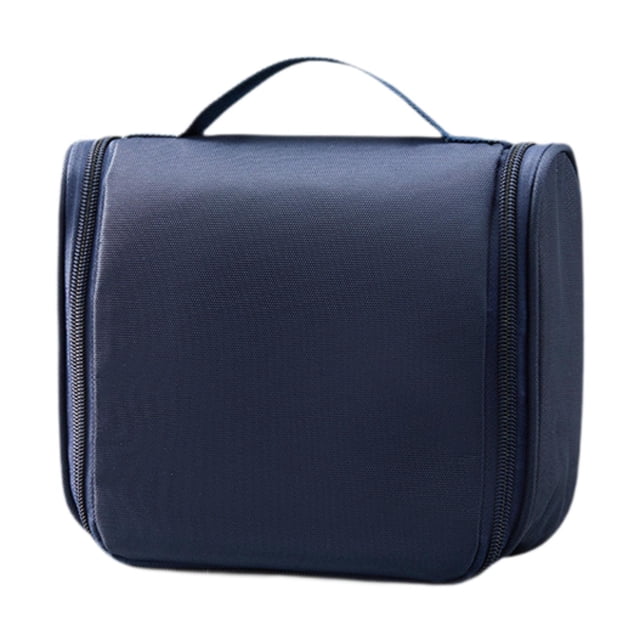 Bolsa de almacenamiento portátil, neceser, organizador de artículos de tocador Azul marino