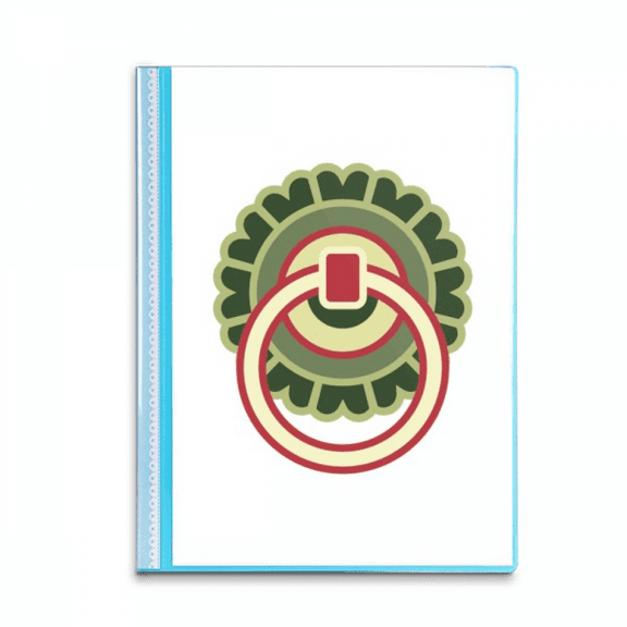 Copper Circle China Pattern Book Sheet Protectors Portfolio Binder Folder