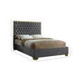 thumbnail image 3 of Meridian Furniture Lana Grey Velvet King Bed, 3 of 3