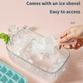 Tuobarr Ice Cubes Tray With Lid And Bin Press Type Easy Release 28Pcs Ice Cubes Molds Ice Box