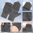 thumbnail image 3 of Guantes Tejidos Invierno Frio Dedos Descubiertos Para Hombre, 3 of 7