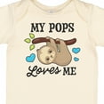 thumbnail image 4 of Inktastic My Pops Loves Me with Sloth and Hearts Boys or Girls Baby Bodysuit, 4 of 5