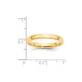 thumbnail image 4 of Solid 14k Yellow Gold 3mm Bevel Edge Comfort Fit Wedding Band Ring Size 4.5, 4 of 5