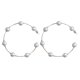 thumbnail image 2 of Pendientes para mujer, regalos para mujer, nuevos pendientes grandes de metal, pendientes de perla, pendientes plateados., 2 of 5