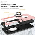 thumbnail image 4 of Nalacover Case for Samsung Galaxy Z Flip5 Magnetic Ring Holder Kickstand Cover, Heavy Duty Rugged PC + TPU Shockproof Lens Protection Phone Case for Samsung Galaxy Z Flip5, Rosegold, 4 of 7