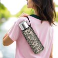 thumbnail image 6 of Camouflage 20oz Stainless Steel Thermal Bottle with Tea Filter and Cup Lid, Vacuum Insulated Coffee Mug with 316L Inner Liner, Leakproof Travel Thermos for Office, Commute & Outdoor, 6 of 6