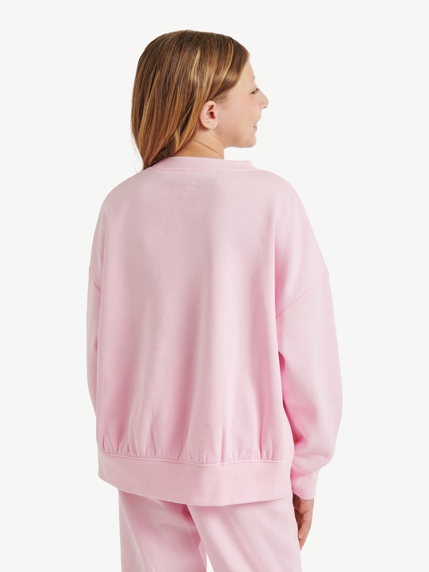 Justice Girls Fleece Crew Neck Sweatshirt, Sizes XS - XLP