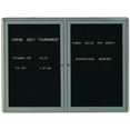 thumbnail image 1 of Aarco Products RAD3648GB Enclosed Directory Board with Sleek Radius Design - Medium Grey, 1 of 1