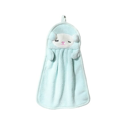 

Cute Hand Towels - Ultra Thick Children Bathroom Hand Towels Cartoon Animals Microfiber Absorbent Hand Towels for Kitchen Bathroom GREEN LAMB