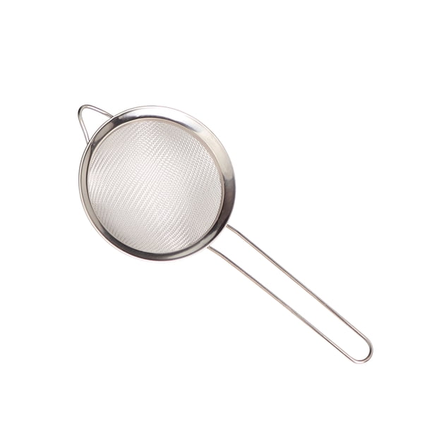 Tamiz Farina con mango, colador de aceite frito de acero inoxidable, colador de malla en polvo para leche de soja, té, café, jugo, sarga de Herramientas y accesorios para hornear Diagonal de 7CM Yuarrent HA060381-13