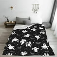 thumbnail image 3 of MYFLOCY Halloween Throw Blanket 50x60 Inch Black White Decorative ( Spooky Bat ), 3 of 6