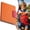 Orange, variant on Black A5 Buckle Notebook, Pu Leather Lined Journal with 200 Pages, 180° Flat Lay Design - for Class Notes, Study Planning and Daily Task Tracking