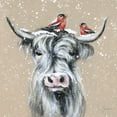 thumbnail image 2 of Tava Studios 12x12 Black Ornate Wood Framed with Double Matting Museum Art Print Titled - Playful Winter, 2 of 4