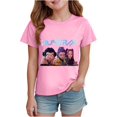 thumbnail image 1 of K pop Demon Chandail pour Filles, T-Shirt Graphique Mignon avec Dessin Animé, T-Shirt Tendance et Drôle, Chandail pour Enfants, Hauts Roses, Manches Courtes, Col Ras du Cou, 1 of 4