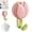 Pink, variant on ZOURIH Tulip Suction Cup Shower Hook | Cute Reusable Decorative | No Drilling Hooks | for Shower Kitchen Tile Wall Window Glass Door Entryway,(Green)