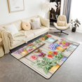 thumbnail image 1 of Erosebridal Spring Graden Rugs For Bedroom 5x7,Butterfly Living Room Decor,Floral Flower Room Decoration, 1 of 5