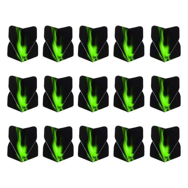 Unique Bargains Fléchettes Standard, Lot de 15 Vols, Noir, Vert