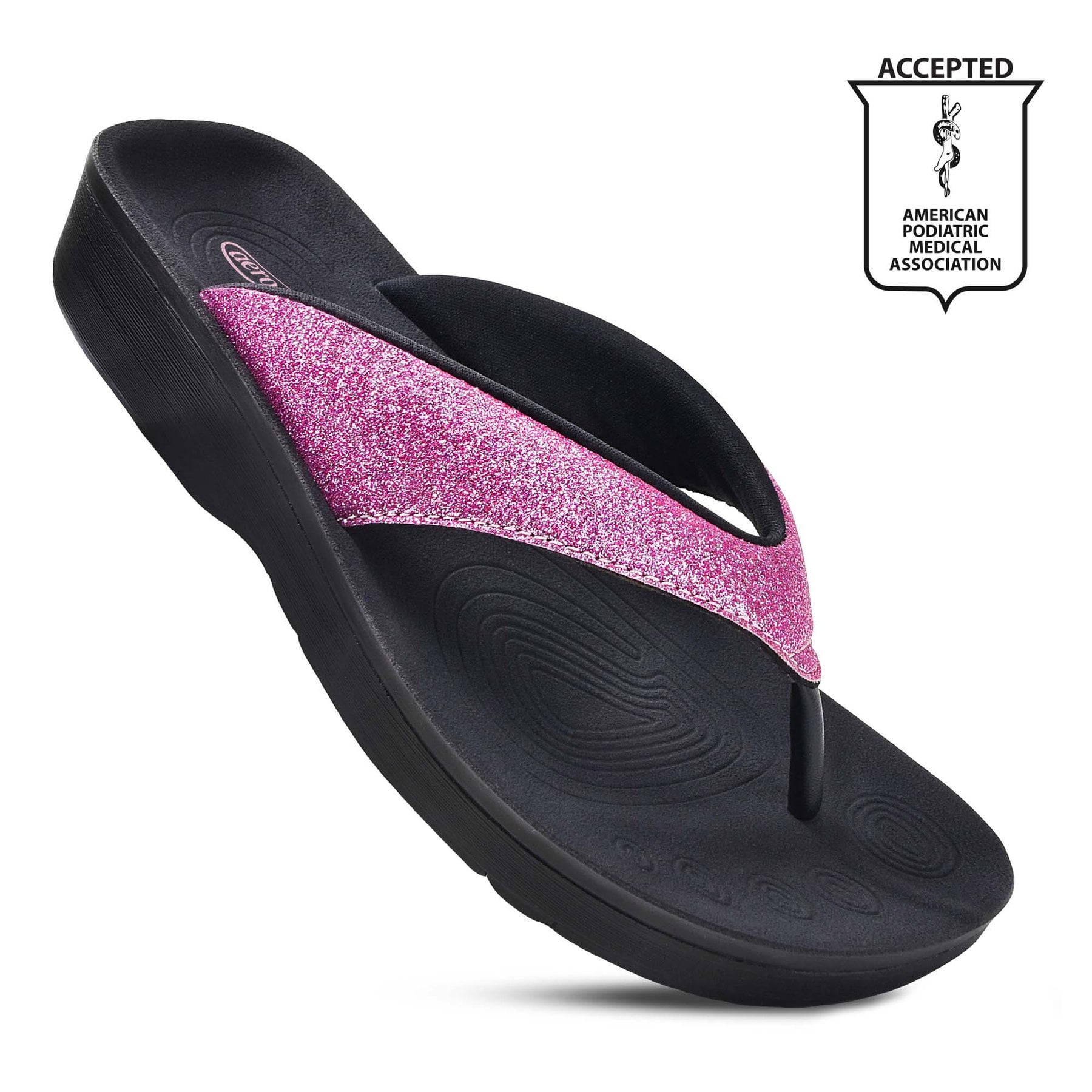 Aerothotic Women's Crystal Mist Orthotic Comfortable Flip Flops Sandal