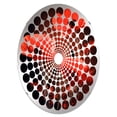 thumbnail image 2 of Designart "Cascade of Crimson Poppies I" Poppies Radial Dot Round Wall Mirror - Floral Oval Printed Decorative Mirror - Multiple Color Options, 2 of 5