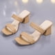 thumbnail image 1 of Sandalias de tacón alto tejido de cuero PU para mujer Gao Jinjia LED, 1 of 2