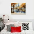 thumbnail image 4 of Nawypu  Large Landscape Wall Art for Living Room Modern Wall Decor Central Park Canvas Wall Art Brown Abstract Artwork Prints for Bedroom Office 20x16 inches Ready to Hang Large Central Park, 4 of 4