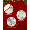 thumbnail image 6 of Navy Blue Green Snowflake Christmas Christmas Tree Skirt 48 Inches Large Christmas Skirt Tree, Xmas Snowflake Rustic Tree Skirt Christmas Decorations for Fireplace Party Holidays Indoor Outdoor, 6 of 7