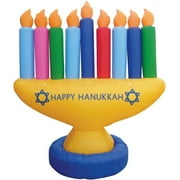 7' Air Blown Inflatable Hanukkah Menorah Yard Decoration Y122