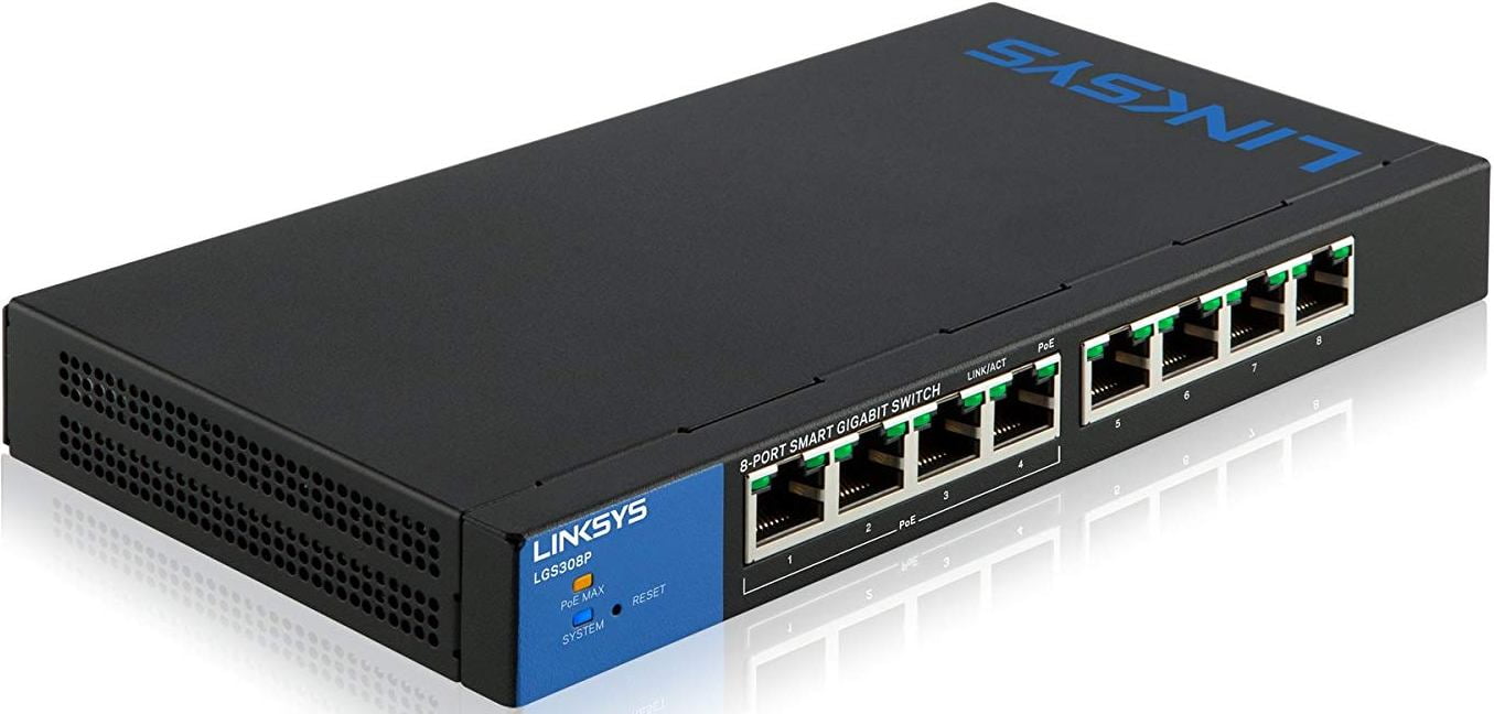 Linksys LGS308P 8Port Gigabit Smart Managed Switch