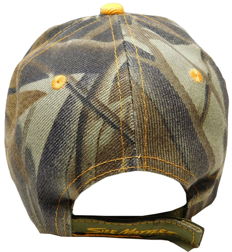 Hunter Hunting Size Matters Buck Deer Black Camo Embroidered Cap Hat