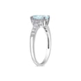 thumbnail image 2 of Aquamarine Ring 1.0 Carat (Ctw) with Diamonds in Sterling Silver, 2 of 4