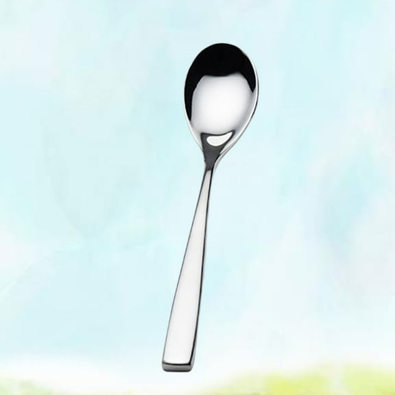 MUSEYA 1Set Easy to Clean Metal Spoon 304 Stainless Steel Bright Finish Kitchen Gadgets Hotel Use