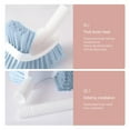 thumbnail image 5 of Long 19 Inch Toilet Brush with Upward Stiff Bristles, Edge Cleaning Tool, Non-Slip Ergonomic Grip & Ventilated Hangable Design for Quick Drying (Blue), 5 of 6