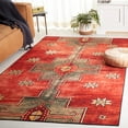 thumbnail image 3 of SAFAVIEH Tucson Jimmy Oriental Machine Washable Area Rug, Rust/Green, 5' x 8', 3 of 14