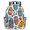 Blue, variant on Green Shamrock Clover Travel Backpack for Adults, Breathable Adjustable Strap Casual Daypack, Lightweight St. Patrick's Day Work Laptop Backpack
