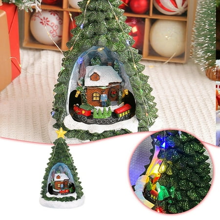 

Mini Christmas Tree Music Cozy Cabin Luminous Night Light Restaurant Bar Decoration Christmas Scene Decoration Supplies Ornaments Ornament Stork Ornament Sparkly Christmas Ornament Babies Second