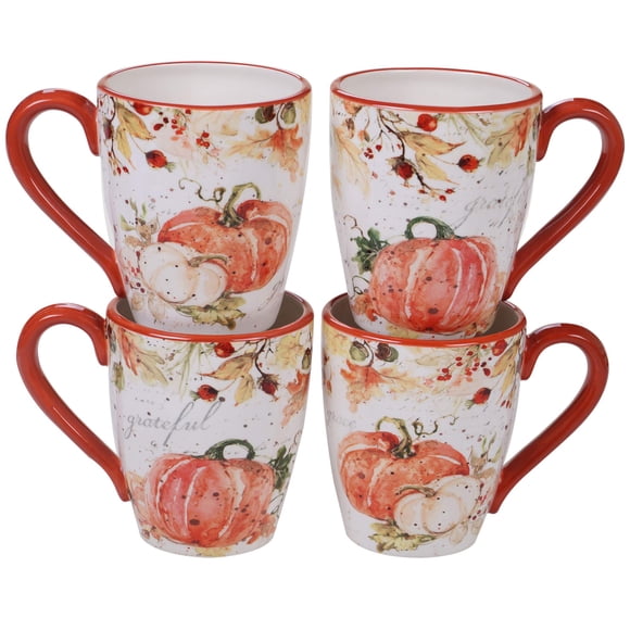 Juego de 4 tazas Certified International Harvest Splash de 532 ml