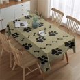 thumbnail image 2 of Paw Prints and Bones Rectangle Tablecloth 60"x84",Waterproof Polyester Rectangle Table Cloth, Wipeable Spillproof Polyester Tablecloth for Dining, Camping, Indoor and Outdoor, 2 of 5