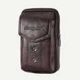 thumbnail image 7 of fankhu Multi-function Men PU Waist Bags Phone Wallet Belt Bum Pouch (Coffee 2), 7 of 7