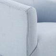 thumbnail image 4 of Comfort Pointe Mid-Century Fabric Solid Swivel Armchair, Sky Blue, 4 of 15