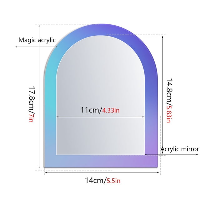 High Quality Magnetic Locker Mirror Portable Rectangular Hanging Mirror School Bathroom Refrigerator Cabinet Decoration Mirrors