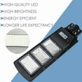 thumbnail image 5 of 90W 180LED Solar Street Wall Light Auto Motion Sensing IP67 Road Floodlight+Pole, 5 of 9