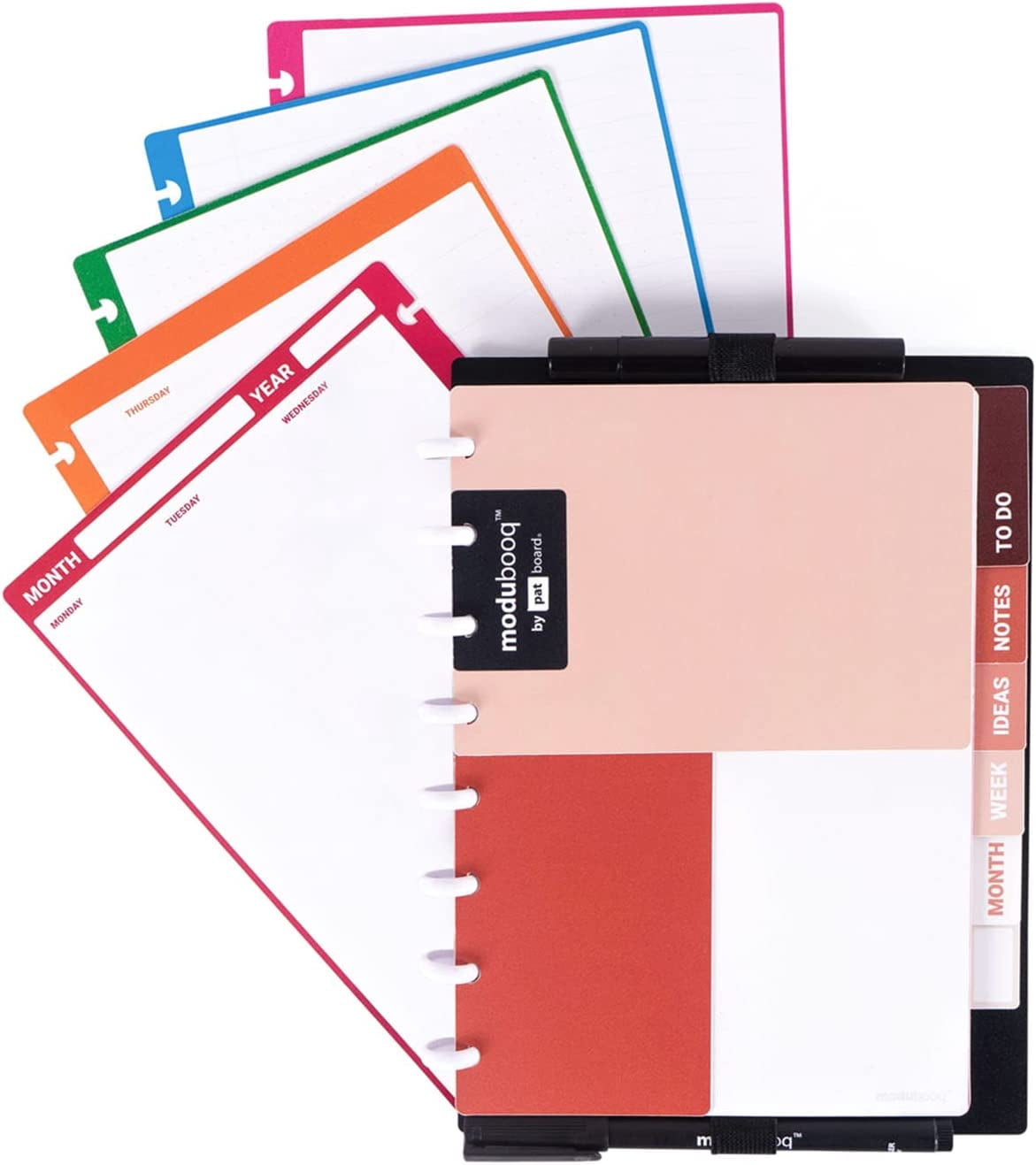 Reusable  Notebook A5 with Tabs & Discbound System - 40 Erasable Pages,  Tech3, Washable, Includes Pen & Cleaning Kit for Journaling and Planning