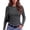 Charcoal, variant on Zeagoo Women Basic Tee Long Sleeve Tops Crewneck Ribbed Knit Fitted Tshirts Dressy Casual Fall Clothes