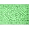 thumbnail image 1 of Ahgly Company Indoor Rectangle Medallion Emerald Green Traditional Area Rugs, 7' x 9', 1 of 4