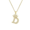 thumbnail image 2 of Sonducket InitialNecklacePendantEnglish Letter A to Z Name Crystal Gold Charm Modern Birthday Valentine'sDay Gifts Ropa, zapatos y accesorios Miscelánea D 1, 2 of 6