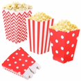 thumbnail image 1 of pitrice Popcorn packaging box - red - striped * polka dot * wavy - bagged, 1 of 9