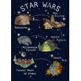 thumbnail image 2 of Men's Star Wars Map Points of Interest Pull Over Hoodie Navy Blue Medium, 2 of 4