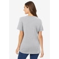 thumbnail image 3 of Woman Within Plus Size Perfect Short-Sleeve V-Neck Tee (Petite Available), 3 of 6